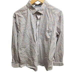 Johnston & Murphy Mens Dress Shirt Long Sleeve Patterned Premium European Fabric
